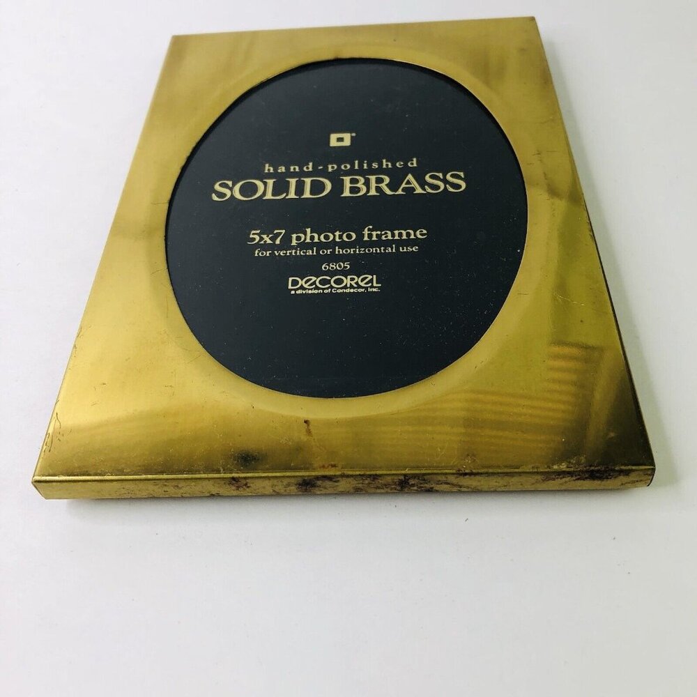 Vintage Solid Brass PicturePhoto Frame 5 PCS Oval 5x7 & 2.5x3.5 Hand Polished - Picture 2 of 12